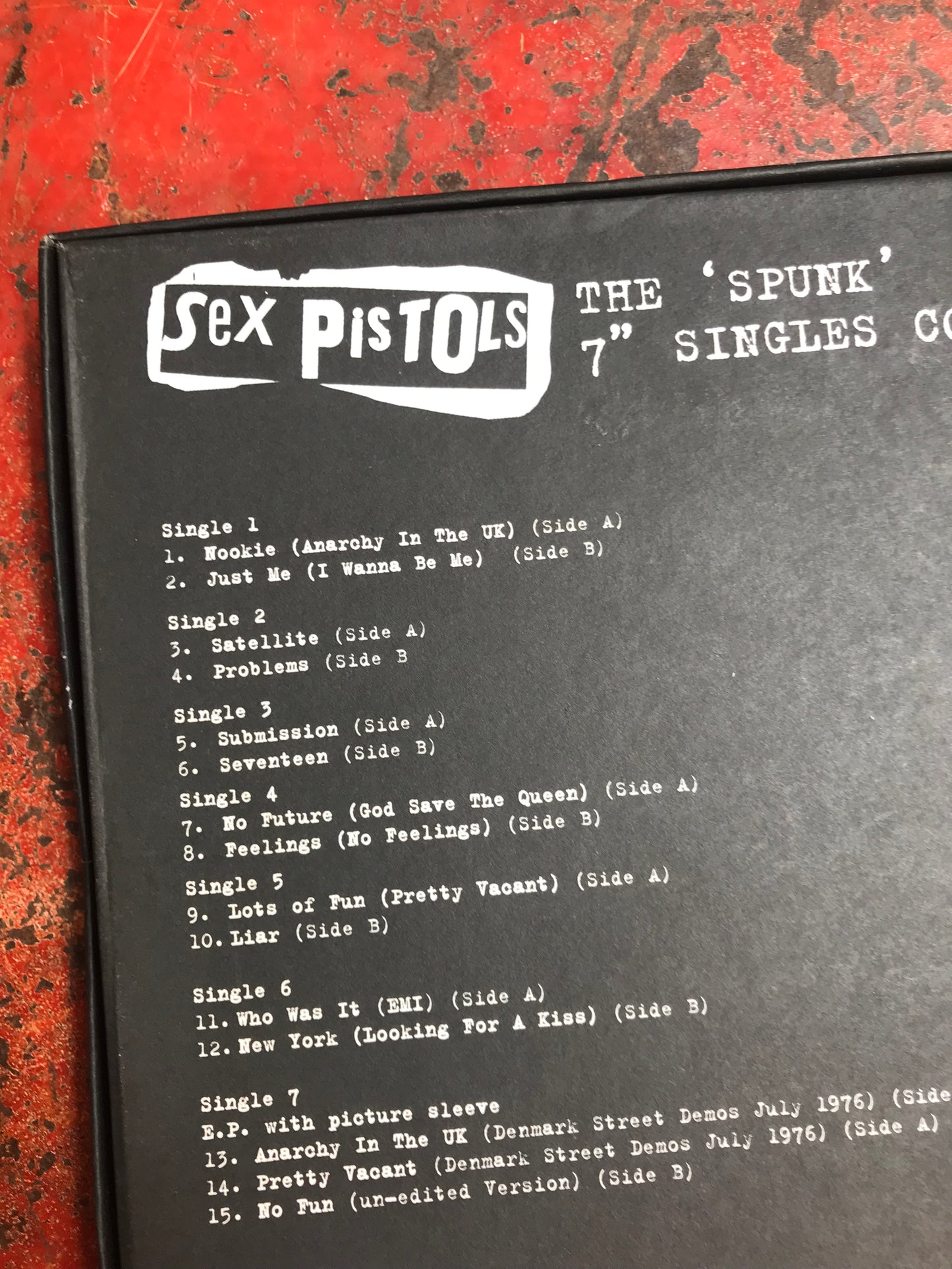 Sex Pistols, ‘Spunk’, 7 x 7” Vinyl Box Set
